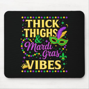 Mousepad Coxas Grossas Vibes de Mardi Gras Máscara Fleur De