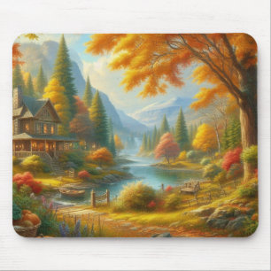 Mousepad Cozy Cabin In The Woods