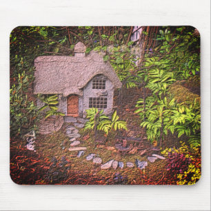 Mousepad Cozy Cottage Flower Garden Nature Art
