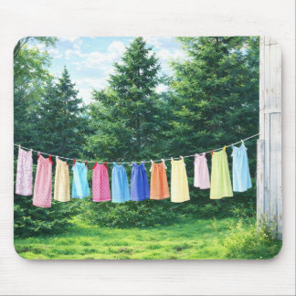 Mousepad Cozy Laundry Line Anime Mousepad| Cute Aesthetic
