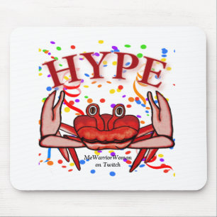 Mousepad Crab Hype, MeWarriorWoman no Twitch