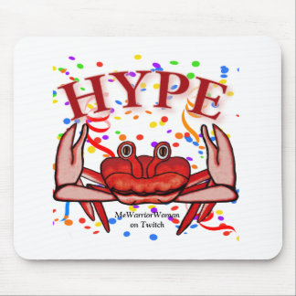 Mousepad Crab Hype, MeWarriorWoman no Twitch