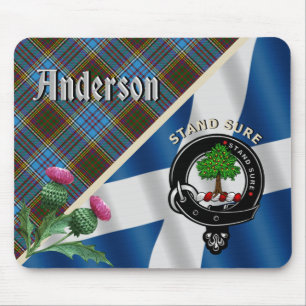 Mousepad Crachá Anderson Clan e proteção do mouse Tartan