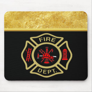 Mousepad Crachá de fundo e logotipo Dourado