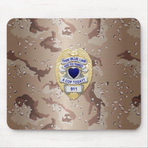 Mousepad Crachá fino de linha azul