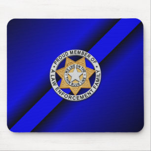 Mousepad Crachá fino de linha azul