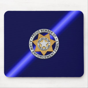 Mousepad Crachá fino de linha azul