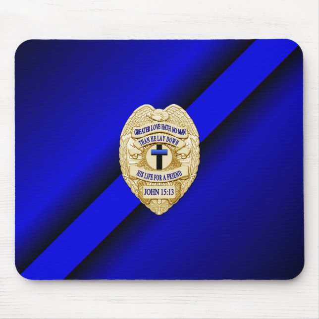 Mousepad Crachá fino de linha azul (Frente)