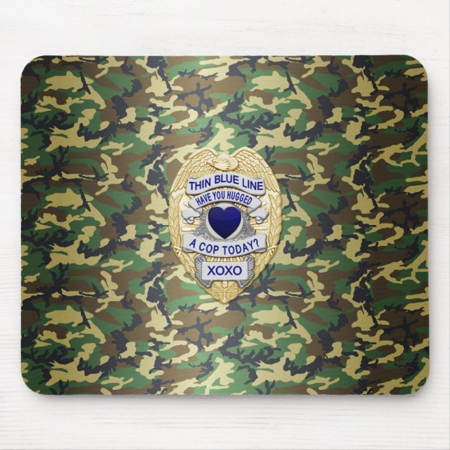Mousepad Crachá fino de linha azul (Frente)