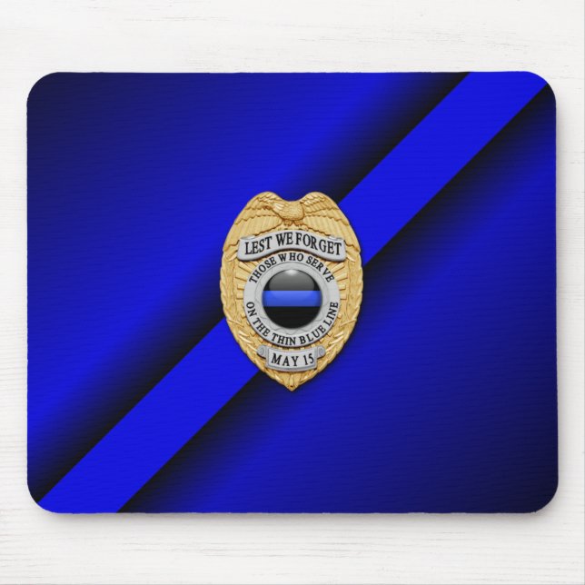 Mousepad Crachá fino de linha azul (Frente)