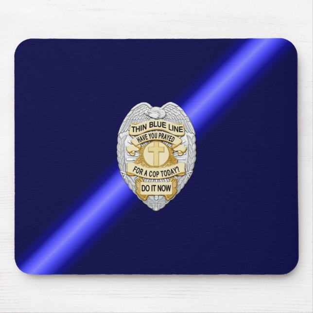 Mousepad Crachá fino de linha azul (Frente)