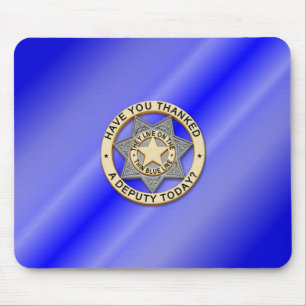 Mousepad Crachá fino de linha azul