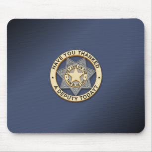Mousepad Crachá fino de linha azul