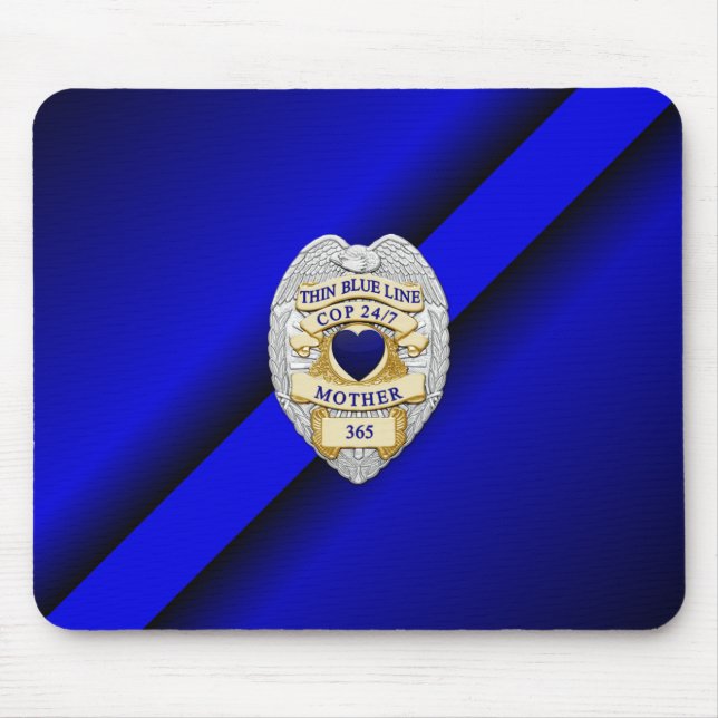 Mousepad Crachá fino de linha azul (Frente)
