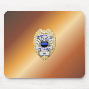Mousepad Crachá fino de linha azul