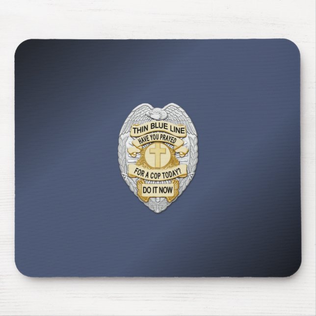 Mousepad Crachá fino de linha azul (Frente)