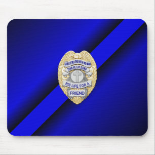 Mousepad Crachá fino de linha azul