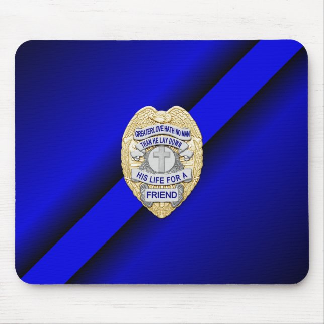 Mousepad Crachá fino de linha azul (Frente)