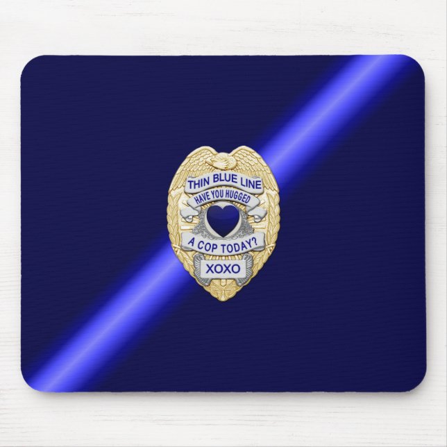 Mousepad Crachá fino de linha azul (Frente)