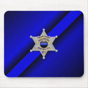 Mousepad Crachá fino de linha azul