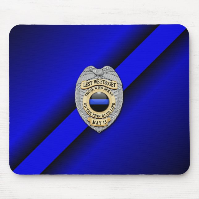 Mousepad Crachá fino de linha azul (Frente)