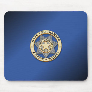 Mousepad Crachá fino de linha azul