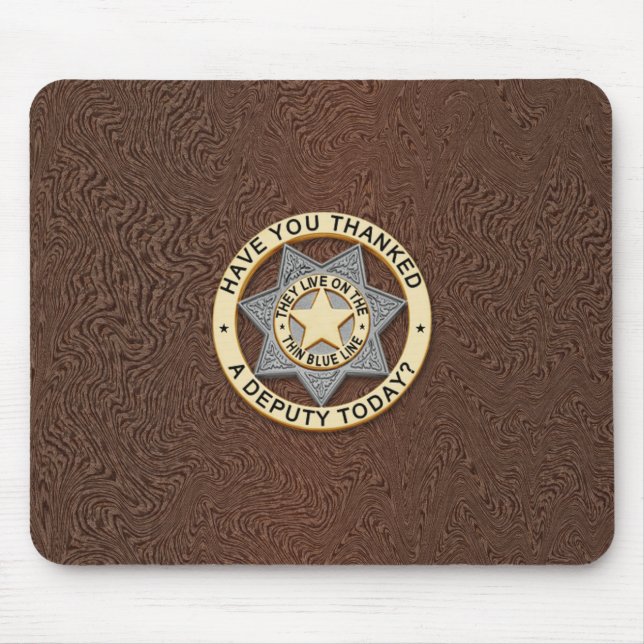 Mousepad Crachá fino de linha azul (Frente)