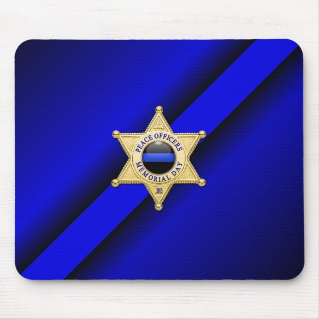 Mousepad Crachá fino de linha azul (Frente)