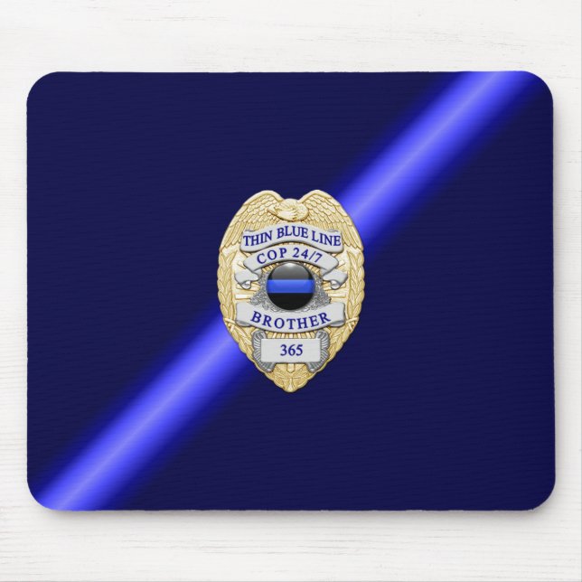 Mousepad Crachá fino de linha azul (Frente)