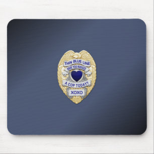 Mousepad Crachá fino de linha azul
