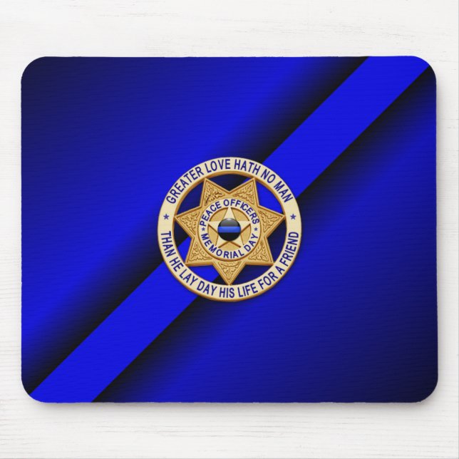 Mousepad Crachá fino de linha azul (Frente)