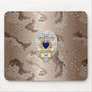Mousepad Crachá fino de linha azul