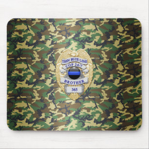 Mousepad Crachá fino de linha azul