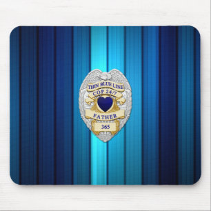 Mousepad Crachá fino de linha azul