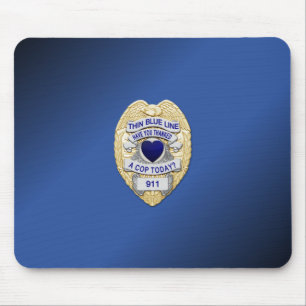 Mousepad Crachá fino de linha azul