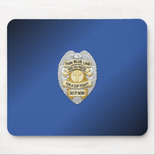 Mousepad Crachá fino de linha azul