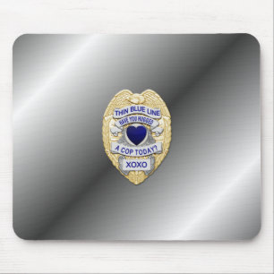 Mousepad Crachá fino de linha azul