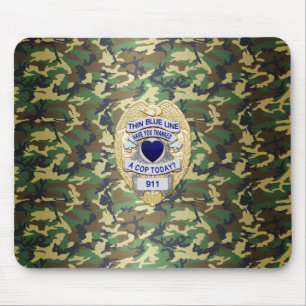 Mousepad Crachá fino de linha azul