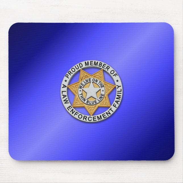 Mousepad Crachá fino de linha azul (Frente)