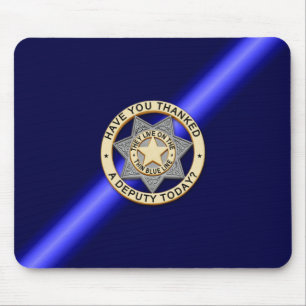 Mousepad Crachá fino de linha azul