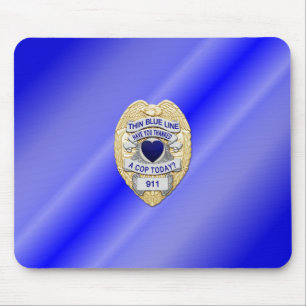 Mousepad Crachá fino de linha azul