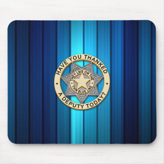 Mousepad Crachá fino de linha azul (Frente)
