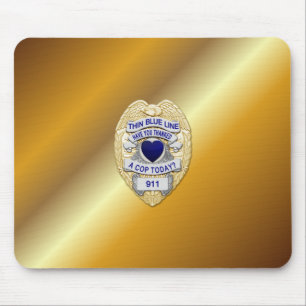 Mousepad Crachá fino de linha azul