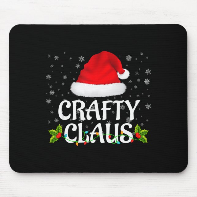 Mousepad Crafty Claus Christmas Lights Santa Pajama Family  (Frente)