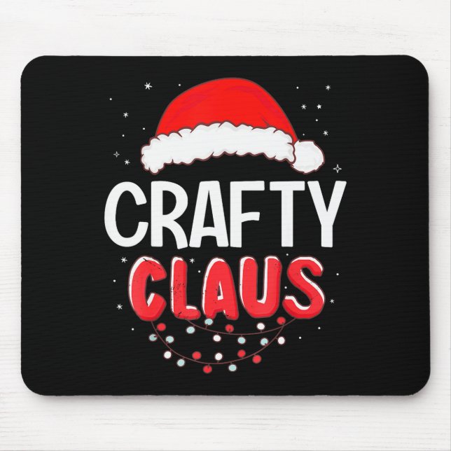 Mousepad Crafty Santa Claus Christmas Matching Costume  (Frente)