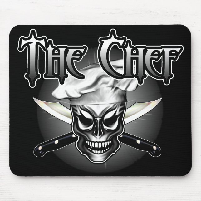 Mousepad Crânio 1 do cozinheiro chefe (Frente)