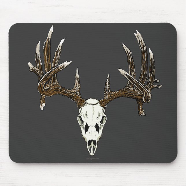 Mousepad Crânio 1 dos cervos de Whitetail (Frente)