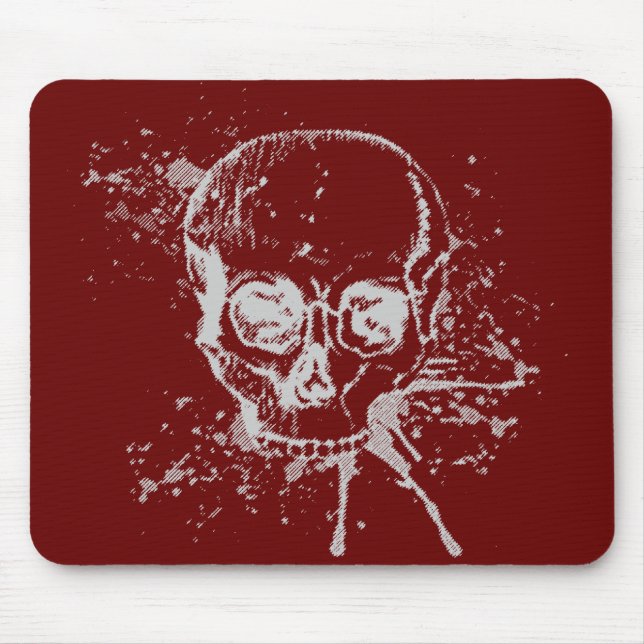 Mousepad crânio - cinza (Frente)