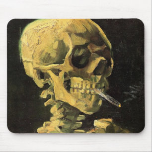 Mousepad Crânio com cigarro queimado por Vincent van Gogh