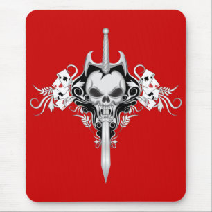 Mousepad Crânio da espada - preto